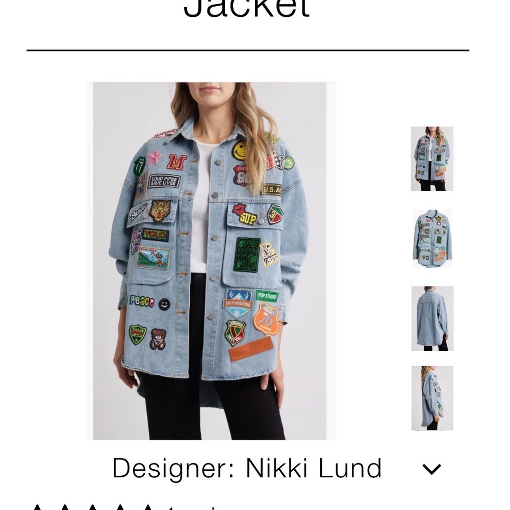 Nikki Lund Thora Patch Denim Jacket - image 2